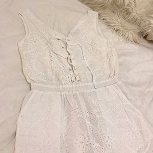 Cupcakes and Cashmere Lace-Up Romper - NWOT